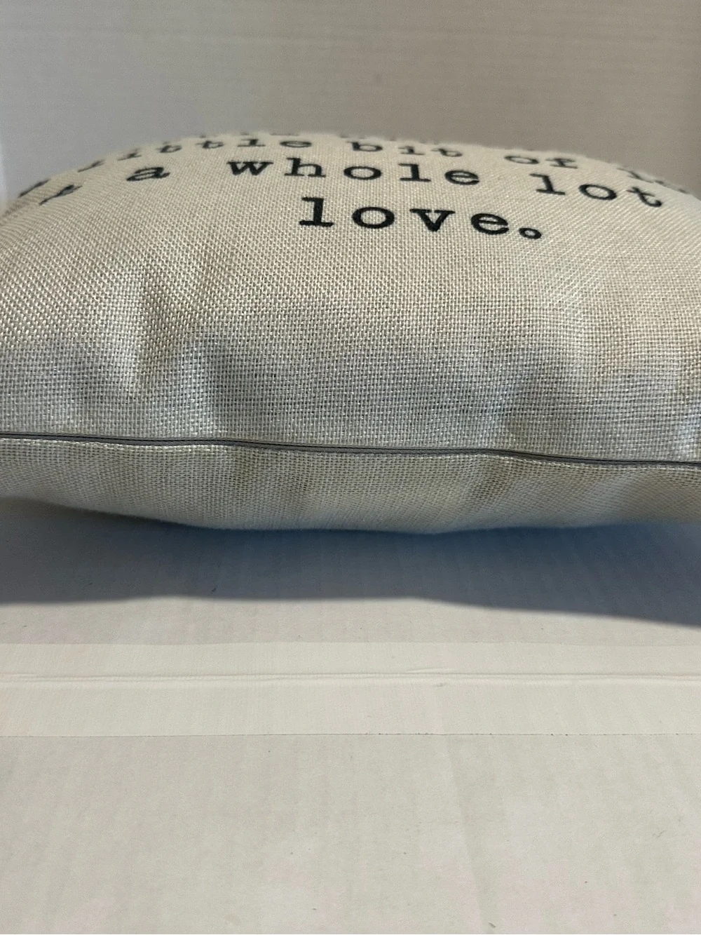 Cream Family Script Accent Pillow by